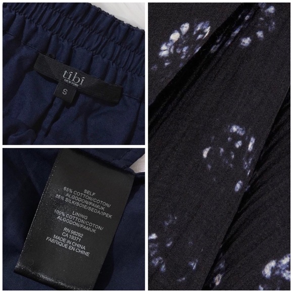 tibi  shidori dot relaxed silk cotton culottes - Picture 7 of 8